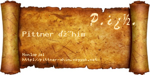 Pittner Áhim névjegykártya